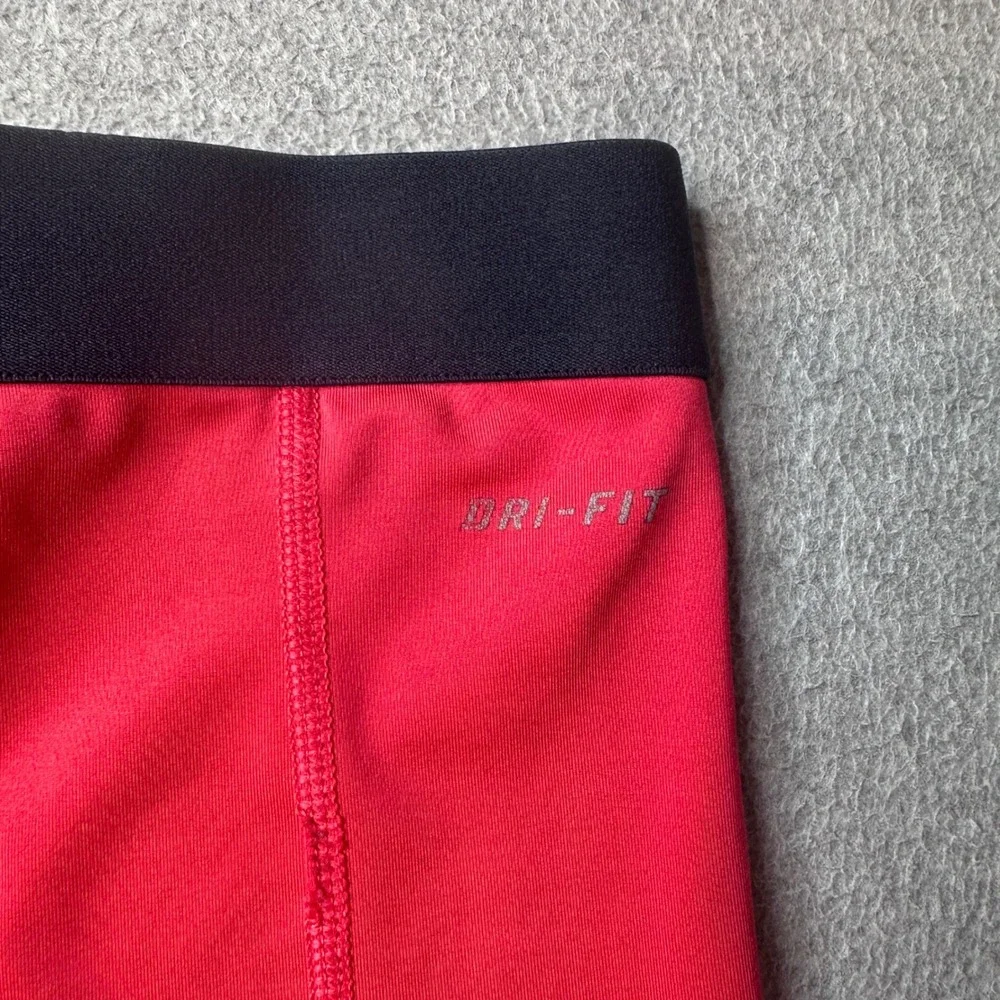 Nike Leggings Womens Small Red Nike Pro Dri-FIT Cropped Capris Athletic Training